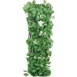 vidaXL espalier med kunstig vedbend 186x30 cm udvidelig grøn - Havehegn