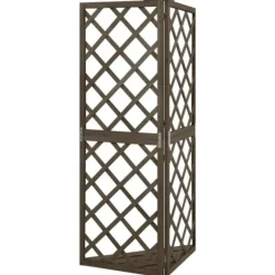 vidaXL espalier til hjørne 50x50x145 cm massivt grantræ grå - Havebuer, espalierer & pergolaer