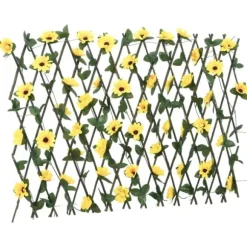 vidaXL espalierer med kunstig vedbend 5 stk. 180x60 cm udvidelig gul - Havehegn