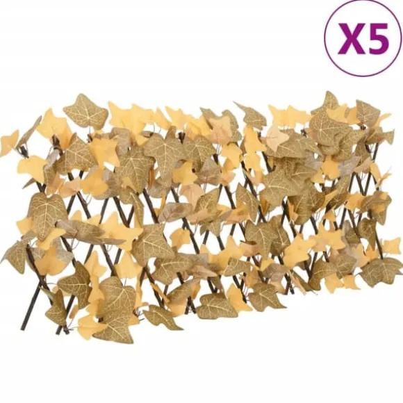 vidaXL espalierer med kunstige ahornblade 5 stk. 180x30 cm orange - Havehegn