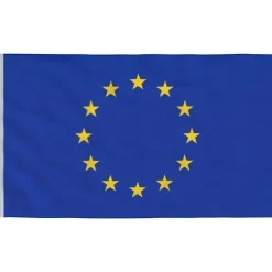 vidaXL Europaflag og flagstang 5,55 m aluminium
