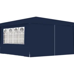 vidaXL festtelt med sidevægge 4x4 m 90 g/m² blå - Festtelte & havepavilloner