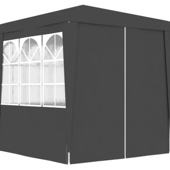 vidaXL festtelt med sidevægge 2x2 m 90 g/m² antracitgrå - Festtelte & havepavilloner