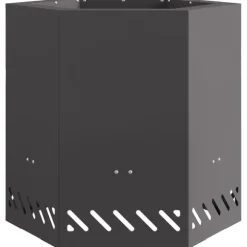 vidaXL Fire Pit Black 48 x 48 x 51 cm Cold-rolled steel