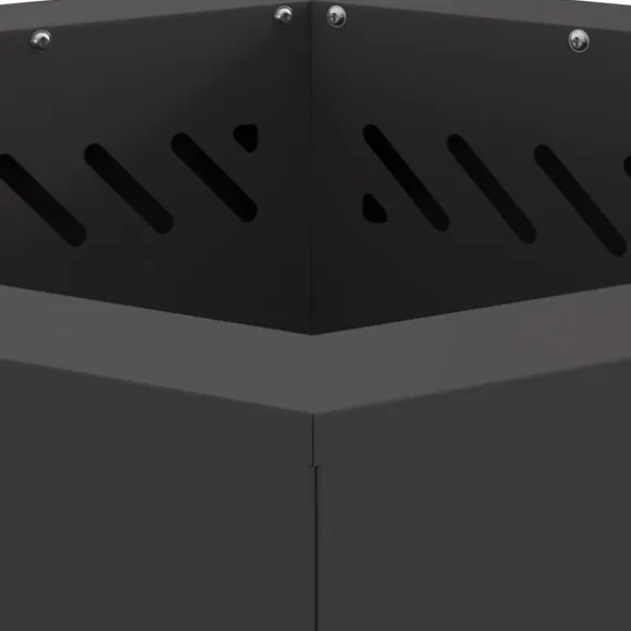 vidaXL Fire Pit Black 48 x 48 x 51 cm Cold-rolled steel