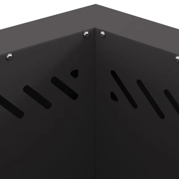 vidaXL Fire Pit Black 48 x 48 x 51 cm Cold-rolled steel