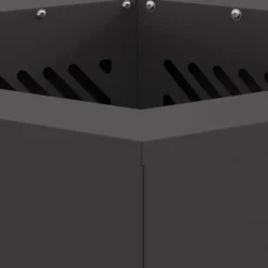 vidaXL Fire Pit Black 38 x 38 x 51 cm Cold-rolled steel