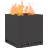 vidaXL Fire Pit Black 48 x 48 x 50 cm Cold-rolled steel