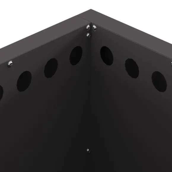 vidaXL Fire Pit Black 48 x 48 x 50 cm Cold-rolled steel