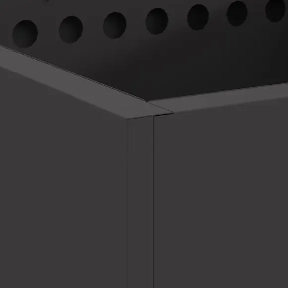 vidaXL Fire Pit Black 48 x 48 x 50 cm Cold-rolled steel