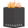 vidaXL Fire Pit Black 58 x 58 x 51 cm Cold-rolled steel