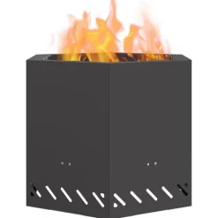 vidaXL Fire Pit Black 58 x 58 x 51 cm Cold-rolled steel