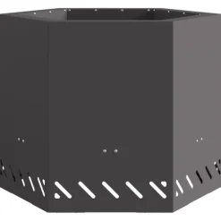 vidaXL Fire Pit Black 58 x 58 x 51 cm Cold-rolled steel