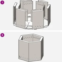 vidaXL Fire Pit Black 58 x 58 x 51 cm Cold-rolled steel