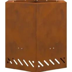 vidaXL Fire Pit Brown 48 x 48 x 51 cm Weathering steel