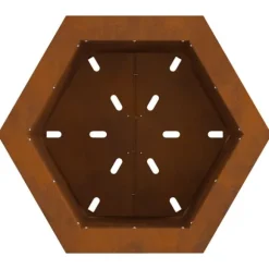 vidaXL Fire Pit Brown 48 x 48 x 51 cm Weathering steel