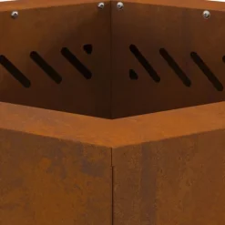 vidaXL Fire Pit Brown 48 x 48 x 51 cm Weathering steel