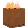 vidaXL Fire Pit Brown 48 x 48 x 50 cm Weathering steel