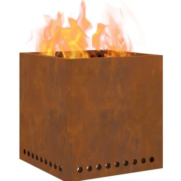 vidaXL Fire Pit Brown 48 x 48 x 50 cm Weathering steel