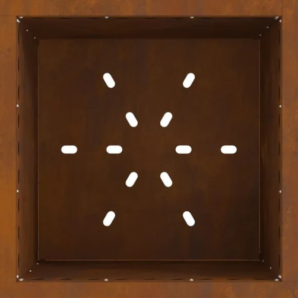 vidaXL Fire Pit Brown 48 x 48 x 50 cm Weathering steel
