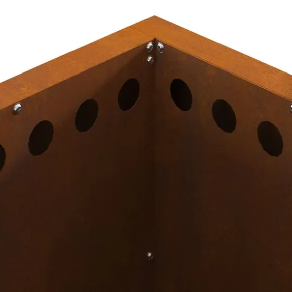 vidaXL Fire Pit Brown 48 x 48 x 50 cm Weathering steel