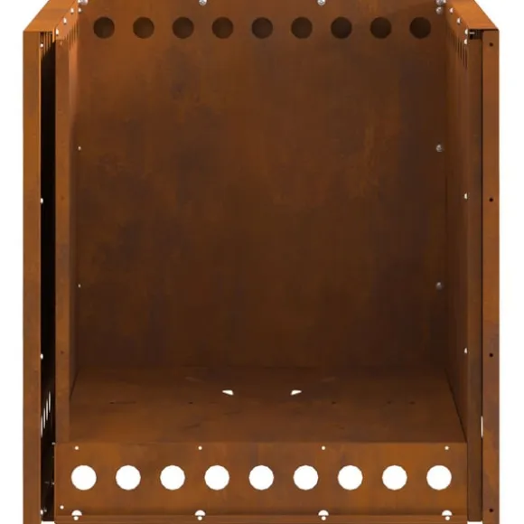 vidaXL Fire Pit Brown 48 x 48 x 50 cm Weathering steel