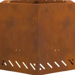 vidaXL Fire Pit Brown 58 x 58 x 51 cm Weathering steel