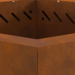 vidaXL Fire Pit Brown 58 x 58 x 51 cm Weathering steel