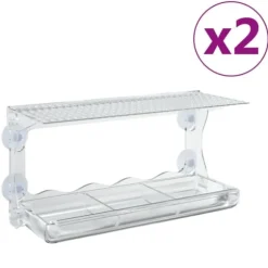 vidaXL foderautomater til vindue 2 stk. 30x12x15 cm akryl - Foderautomater til fugle