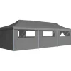 vidaXL foldbart pop op-festtelt med 8 sidevægge 3 x 9 m antracitgrå - Festtelte & havepavilloner