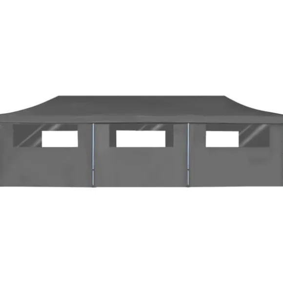 vidaXL foldbart pop op-festtelt med 8 sidevægge 3 x 9 m antracitgrå - Festtelte & havepavilloner