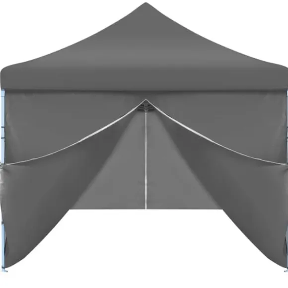 vidaXL foldbart pop op-festtelt med 8 sidevægge 3 x 9 m antracitgrå - Festtelte & havepavilloner