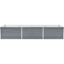 vidaXL forhøjet plantekasse 240x80x45 cm galvaniseret stål grå - Plantekrukker