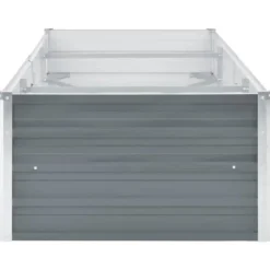 vidaXL forhøjet plantekasse 240x80x45 cm galvaniseret stål grå - Plantekrukker