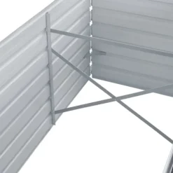 vidaXL forhøjet plantekasse 240x80x45 cm galvaniseret stål grå - Plantekrukker