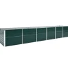 vidaXL forhøjet plantekasse 480x80x77 cm galvaniseret stål grøn - Plantekrukker