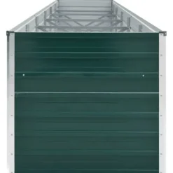vidaXL forhøjet plantekasse 480x80x77 cm galvaniseret stål grøn - Plantekrukker