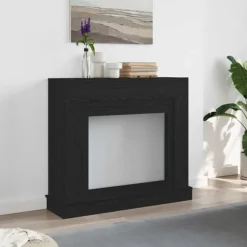 vidaXL forsats til pejs 100x30x87,5 cm konstrueret træ sort-eg