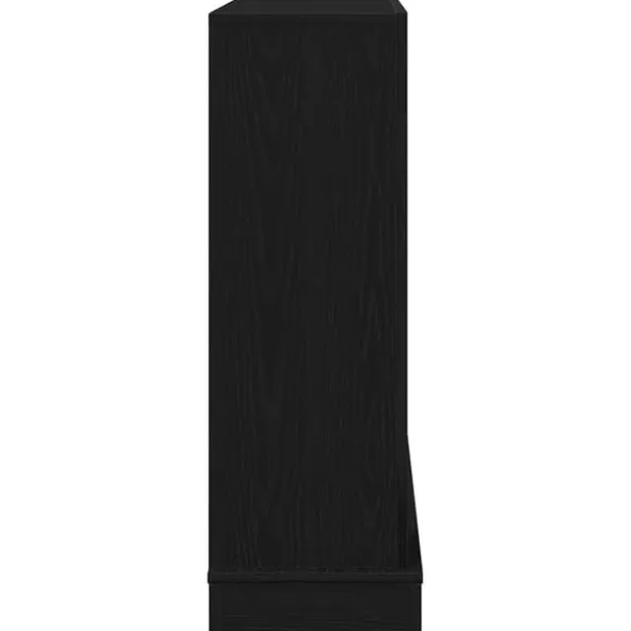 vidaXL forsats til pejs 100x30x87,5 cm konstrueret træ sort-eg
