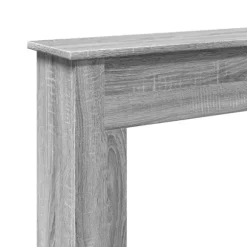 vidaXL forsats til pejs 75x20x87,5 cm konstrueret træ grå sonoma-eg