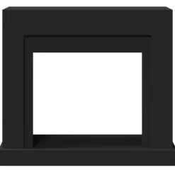 vidaXL forsats til pejs 100x30x87,5 cm konstrueret træ sort