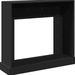 vidaXL forsats til pejs 100x30x87,5 cm konstrueret træ sort