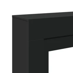 vidaXL forsats til pejs 100x30x87,5 cm konstrueret træ sort
