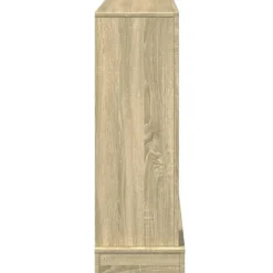vidaXL forsats til pejs 100x30x87,5 cm konstrueret træ sonoma-eg