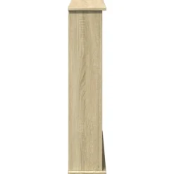 vidaXL forsats til pejs 75x20x87,5 cm konstrueret træ sonoma-eg