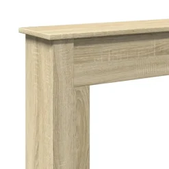 vidaXL forsats til pejs 75x20x87,5 cm konstrueret træ sonoma-eg