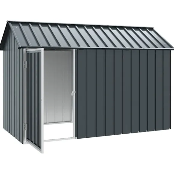 vidaXL Fuglebur Antracit 215 x 112 x 141 cm Galvaniseret stål