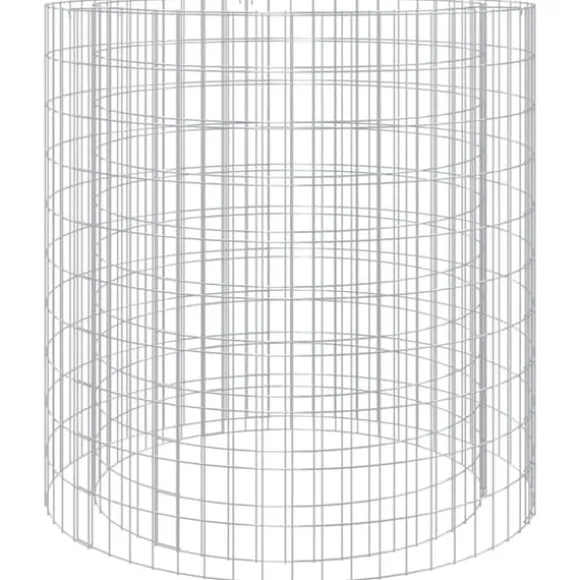 vidaXL gabion-bålkurv Ø 100 cm galvaniseret jern - Ildsteder