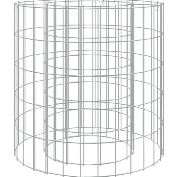 vidaXL gabion-bålkurv Ø 50 cm galvaniseret jern - Ildsteder