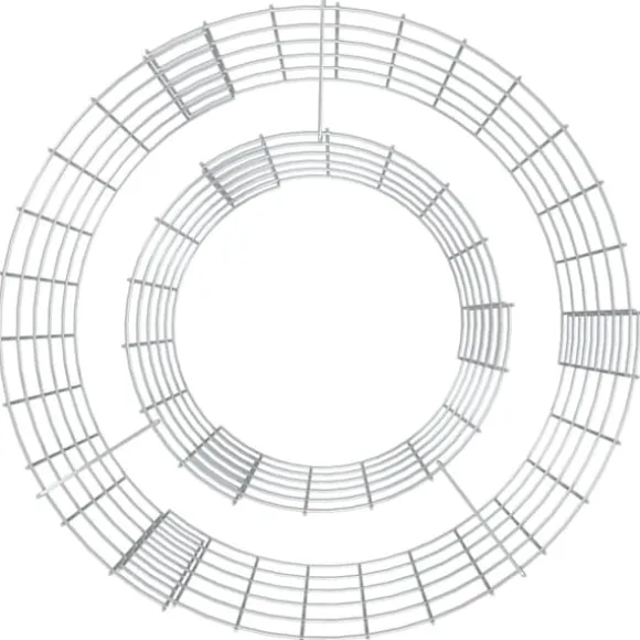 vidaXL gabion-bålkurv Ø 50 cm galvaniseret jern - Ildsteder